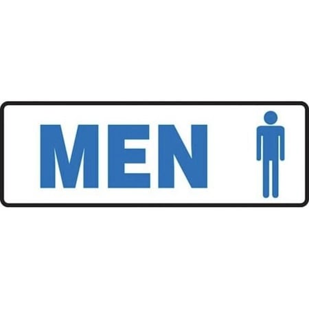 Accuform Men w/ Pictogram, Aluma-Lite, 4 in x 12 in MRST532XL